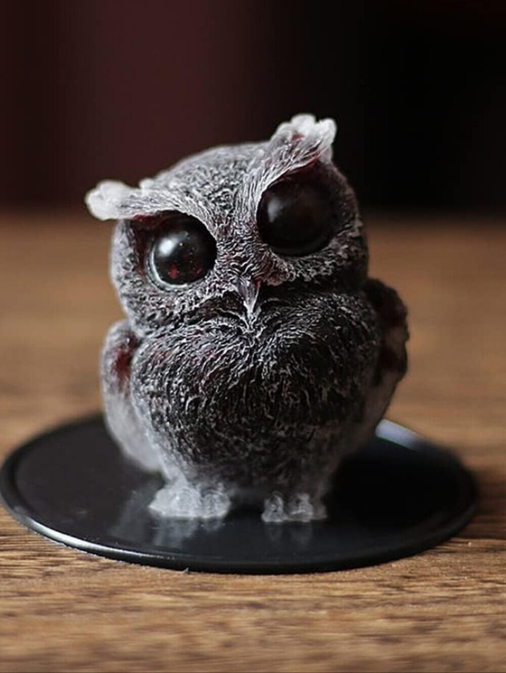 Plush Owl Small Pet Toy - Gray